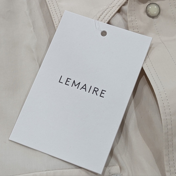 $675 Mens LEMAIRE Western Snap LS Button Up Shirt Cream 52 US 42 - Picture 8 of 9